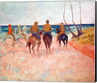 Horseman on the Beach Fine Art Print