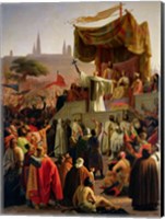 St. Bernard Preaching the Second Crusade in Vezelay Fine Art Print