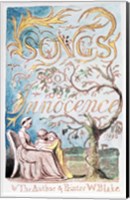 Songs of Innocence; Title Page, 1789 Fine Art Print