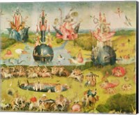 The Garden of Earthly Delights: Allegory of Luxury, horizontal central panel of triptych, c.1500 Fine Art Print