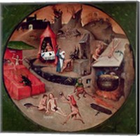 Tabletop of the Seven Deadly Sins and the Four Last Things, detail of Hell, c.1480 Fine Art Print