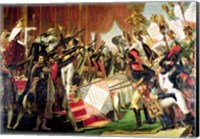 The Distribution of the Eagle Standards, 5th December 1804, detail of the standard bearers Fine Art Print