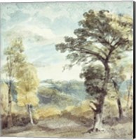 Landscape with Trees and a Distant Mansion Fine Art Print