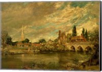 The Bridge of Harnham and Salisbury Cathedral Fine Art Print