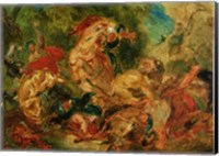 Study for The Lion Hunt, 1854 Fine Art Print