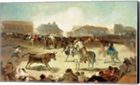 A Village Bullfight Fine Art Print