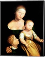 The Artist's Wife and Children, 1528 Fine Art Print