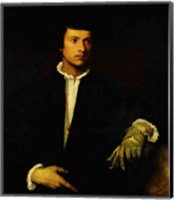 The Man with a Glove, c.1520 Fine Art Print