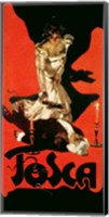 Poster advertising a performance of Tosca, 1899 Fine Art Print