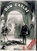 Poster advertising 'Don Carlos' Fine Art Print