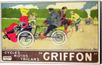 Poster advertising 'Griffon Cycles, Motos & Tricars' Fine Art Print