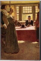 Mary Dyer Brought Before Governor Endicott Fine Art Print