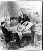 President Garfield Lying Wounded in his Room at the White House, Washingto Fine Art Print