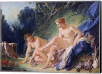 Diana getting out of her bath, 1742 Fine Art Print