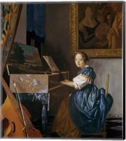 A Young Lady Seated at a Virginal Fine Art Print