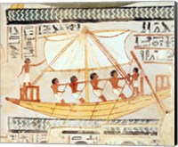 Boatmen on the Nile, from the Tomb of Sennefer Fine Art Print