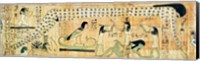 Funerary papyrus of Djedkhonsouefankh depicting Geb and Nut Fine Art Print