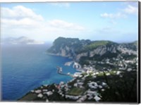 Aerial view of Capri Harbour Fine Art Print