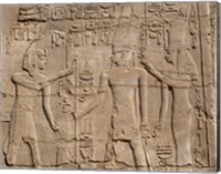 Ramses II in front of Amun and Sethi I, Luxor Temple, Aswan, Egypt Fine Art Print