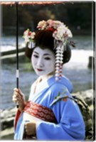 Geisha looking sideways, Kyoto, Japan Fine Art Print