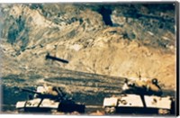 Missile approaching an M47 Tank Fine Art Print
