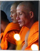 Buddhist Monk Meditation in Wat Khung Taphao Fine Art Print