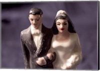 Close-up of a wedding cake figurine Fine Art Print