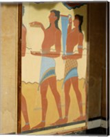 Minoan Art, Procession Fresco, Palace of Knossos, Knossos, Crete, Greece Fine Art Print