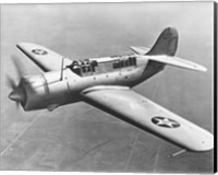 High angle view of a fighter plane in flight, Curtiss SB2C Helldiver, December 1941 Fine Art Print