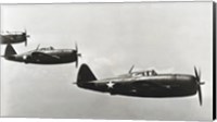 Three fighter planes, P-47 Thunderbolt Fine Art Print