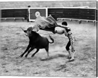 Matador fighting with a bull Fine Art Print