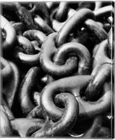 Close-up of a rusty anchor chain, Sun Shipbuilding Company, Chester, Pennsylvania, USA Fine Art Print