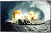 USS Iowa Firing Guns Fine Art Print
