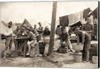 American Soldiers at a Military Camp During World War I, c.1917 Fine Art Print