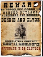Bonnie and Clyde Wanted Poster Fine Art Print