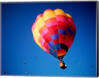 Lone Hot Air Balloon with Other Hot Air Balloons in the Distance Fine Art Print