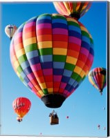 Gorgeous Rainbow Hot Air Balloon Fine Art Print