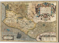 1606 Hondius and Mercator Map of Mexico Fine Art Print