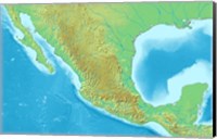 Map of Mexico Demis Fine Art Print