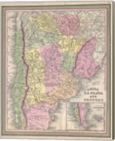 1853 Mitchell Map of Argentina Fine Art Print