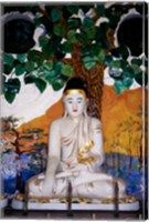 Close-up of a statue of Buddha, Tiger Balm Gardens, Hong Kong, China Fine Art Print