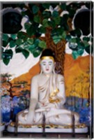Close-up of a statue of Buddha, Tiger Balm Gardens, Hong Kong, China Fine Art Print