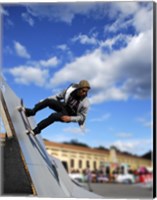 Skater In Florence On Ramp Fine Art Print