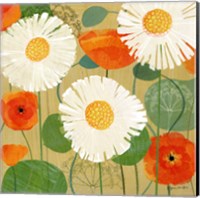 Daisies and Poppies II Fine Art Print