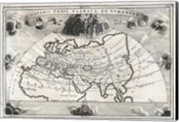 1700 Cellarius Map of Asia, Europe and Africa Fine Art Print