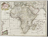 Map of Africa 1745 Fine Art Print