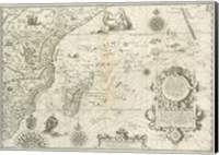East Africa and the Indian Ocean 1596, Arnold Florent van Langren Fine Art Print