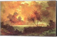 Jules Tavernier - 'Sunrise Over Diamond Head', 1888 Fine Art Print