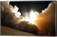 STS-130 Exhaust Cloud Engulfs Launch Pad 39A Fine Art Print