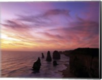 Eroded rocks in the ocean, Twelve Apostles, Port Campbell National Park, Victoria, Australia Fine Art Print